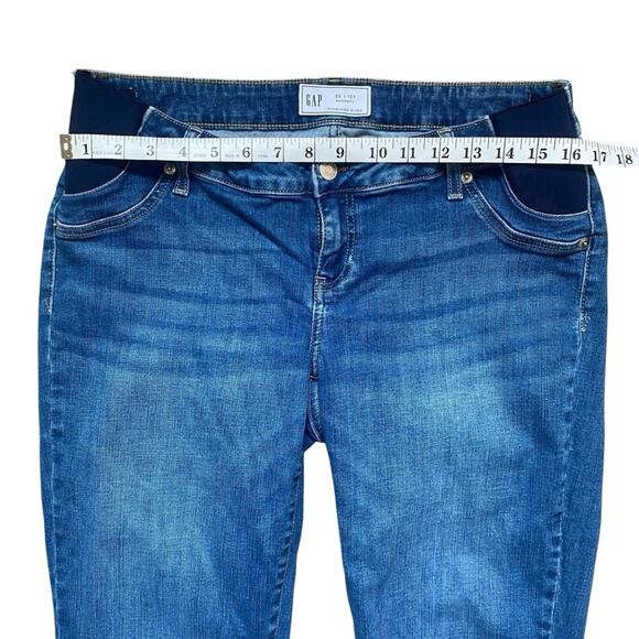 Gap Maternity Jeans Size 10 Short Blue Straight Leg - Picture 3 of 6